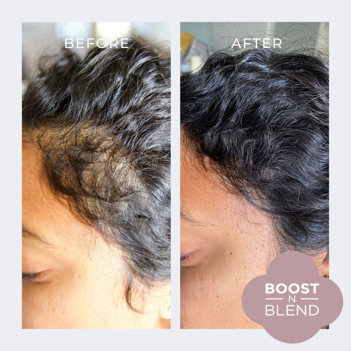 Boost N Blend Before and after #colour_midnight-shadow-black