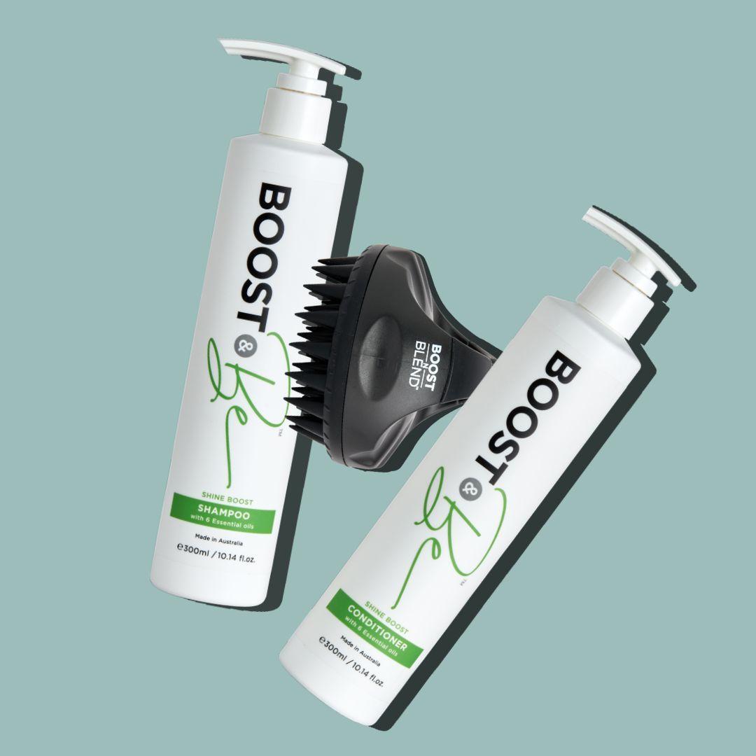 Shine Boost Shampoo and Conditioner Scalp Massager