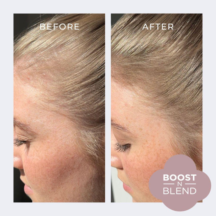 Boost N Blend Before and After #colour_smooth-medium-brown