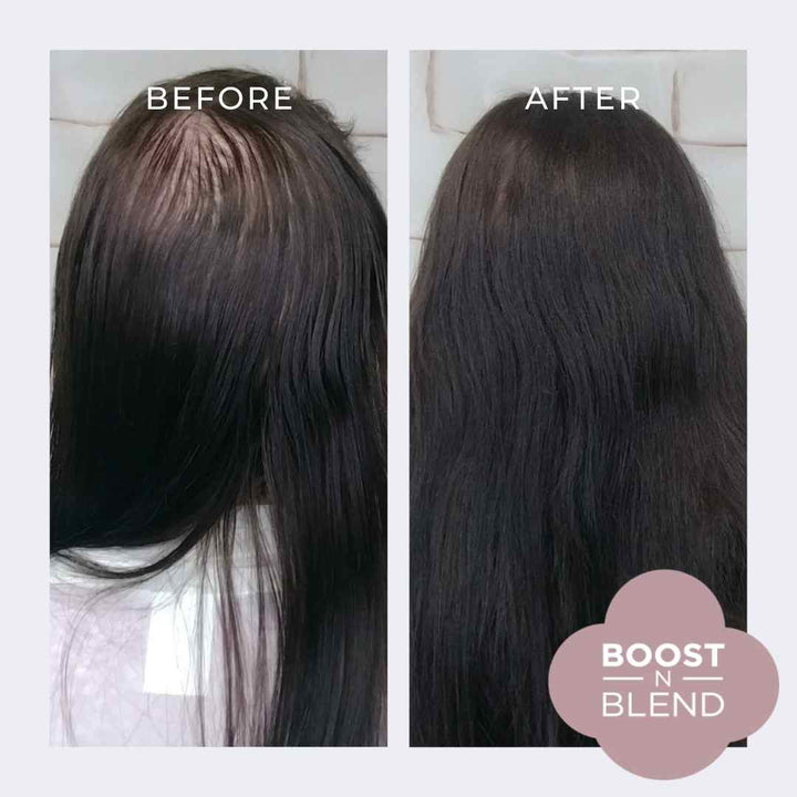 Boost N Blend Before and After #colour_dusky-dark-brown