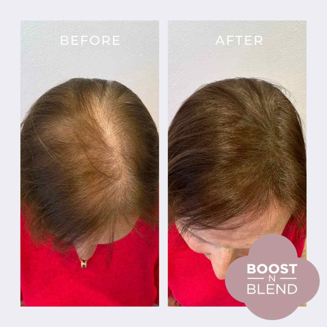 Boost N Blend Before and After #colour_smooth-medium-brown