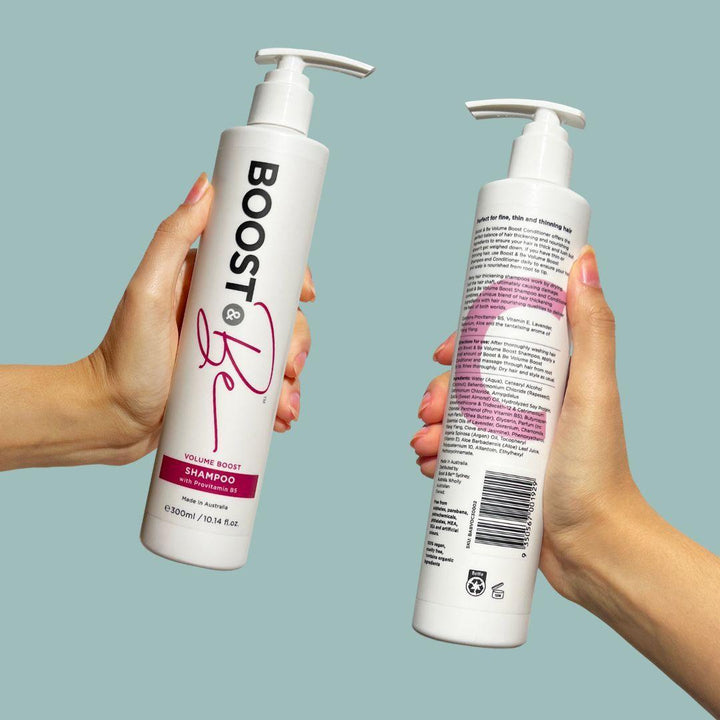 Boost & Be Shampoo and Conditioner Hand Shot