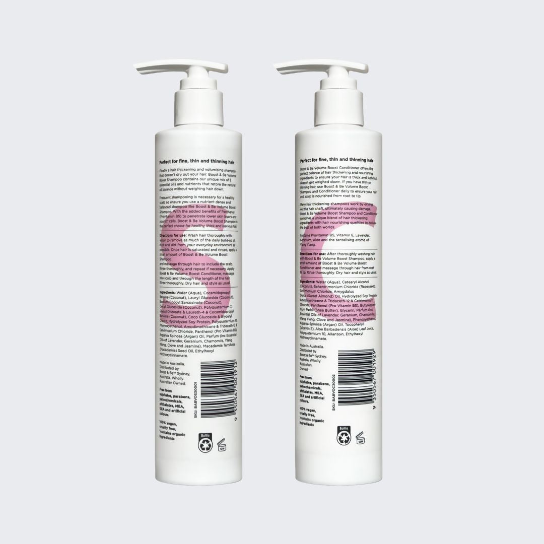 Boost & Be Volume Shampoo and Conditioner Back Shot